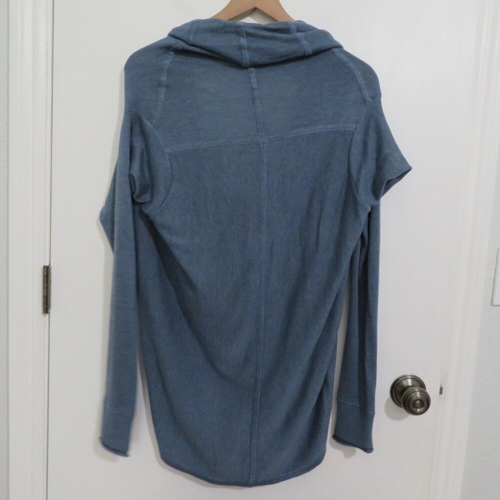 Lululemon Womens Blue Twist Front Long Sleeve Sweater Cozy Relaxed Loungewear - Picture 2 of 6